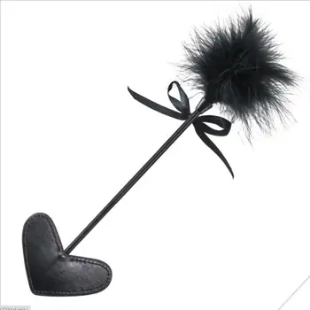 Bdsm Feather Tickled Whip bondage erotic punish Fetish riding crop pony Leather Spanking Paddle play Flogger sex toys S0214 3