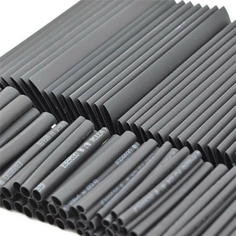 

127Pcs Black Weatherproof Heat Shrink Sleeving Tubing Tube Assortment Kit Electrical Connection Electrical Wire Wrap Cable