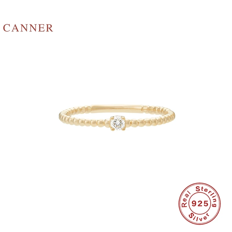 Кольцо CANNER спираль циркон 100% Стерлинговое Серебро 925 пробы Anillos золотые кольца