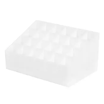

24 Grid Lipstick Holder Plastic Cosmetic Organizer Lipsticks Display Rack Portable Makeup Storage Box