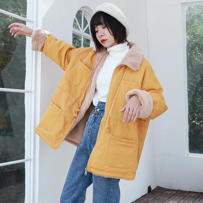 

[Seckilling 176 Yuan Rebate Does Not Change] Cotton Coat Loose-Fit Versatile Thick Warm Cotton Overcoat 3057