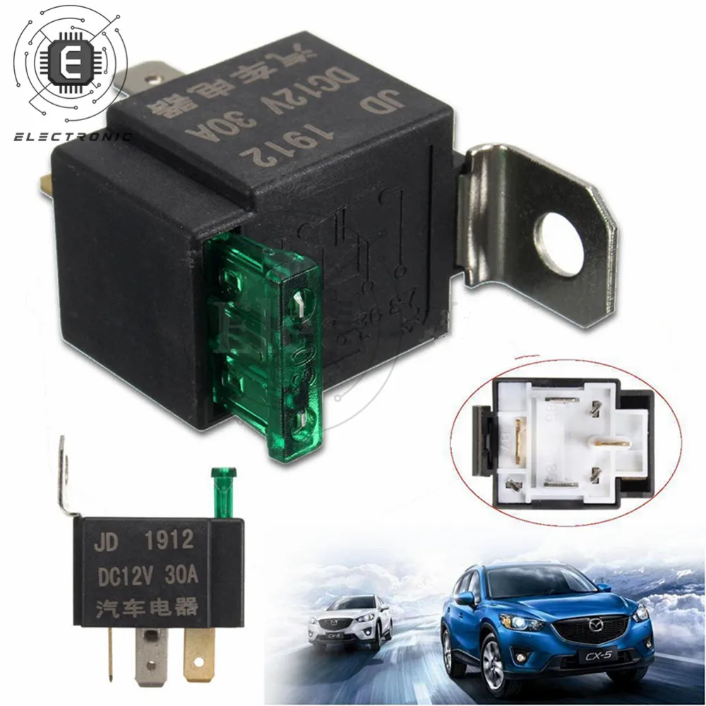 4pin Dc 12v 30a Fuses Car Normally Open Contacts Fused Relay On Off