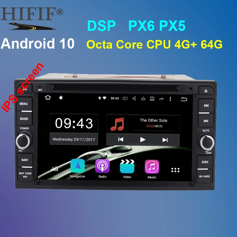 Android 10 4G DSP IPS экран автомобильный DVD GPS для Toyota универсальный RAV4 COROLLA VIOS HILUX Terios Land