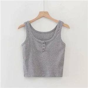 DS16 grey 9052 Bazaleas пикантные женские топы Модные Розовые центральные значки Для женщин майка вязанная майка короткий топ сексуальный топ Для женщин Повседневное Перевозка груза падения - Цвет: DS16 grey 9052