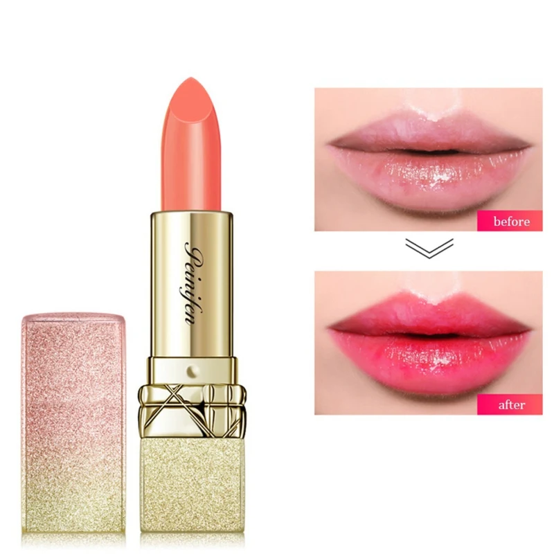 

Change Color Lip Balm Moisturizer Smooth Carotene Lipstick Lasting Pink Red Lipstick Lip Base Makeup
