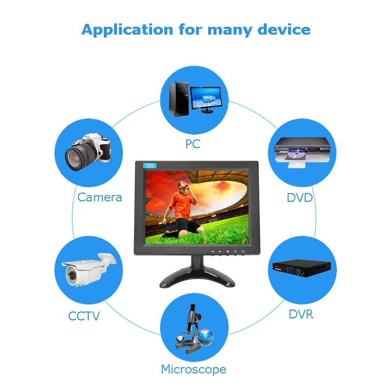 9,7 дюймовый 1024*768 ips ЖК-монитор для raspberry pi с HDMI/VGA/USB/AV/BNC интерфейсом