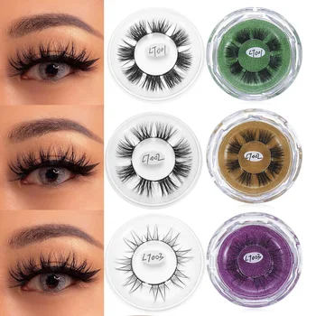 

1Set Segment False Eyelashes Wispy Fluffy Long Natural Handmade Lashes Grafting Makeup Mink Eyelash Extension Indivual Dropship