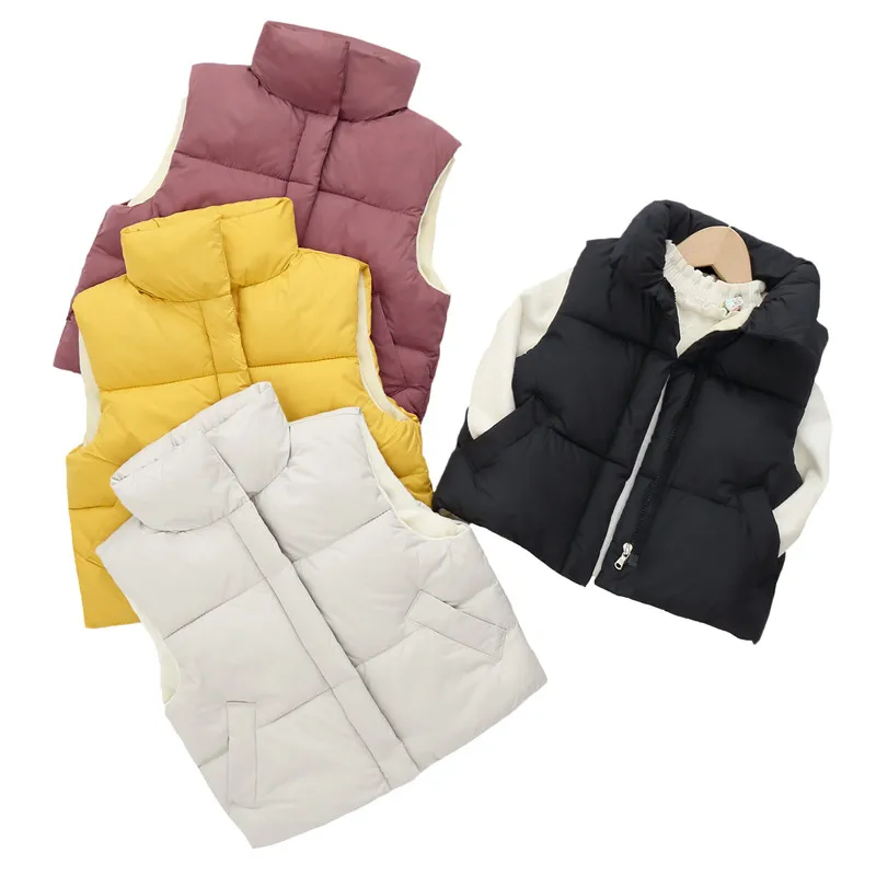 3-11Years Winter Thick Children Girls Boys Vests Coat Sleeveless Waistcoat Fashion Kids Girls Clothes Casual Vests for Boy