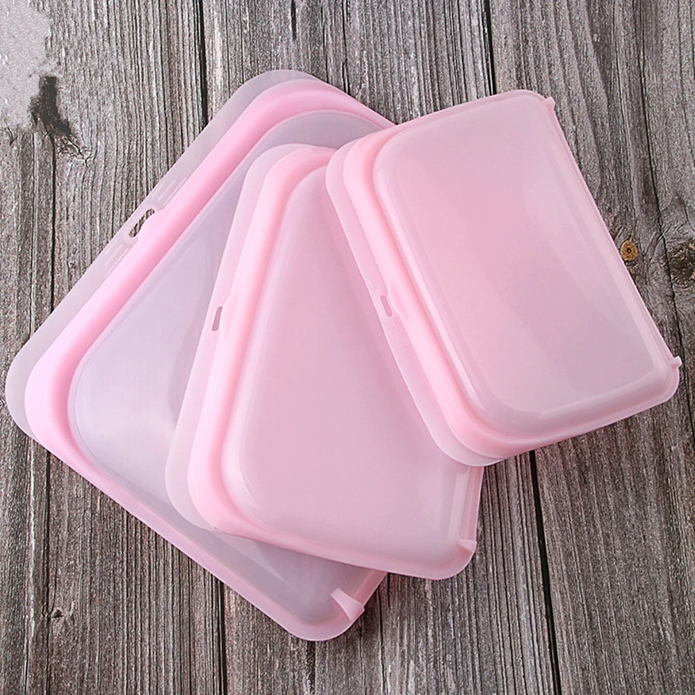 Eco-Friendly Silicone Reusable Food Storage Bags - Airtight & Versatile for Snacks and More (3-Pack)
