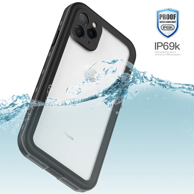 HOTR Waterproof Phone Case for iPhone 11 pro max Swimming Diving Waterproof PC Cover for iphone 11 pro Full Protect Coque
