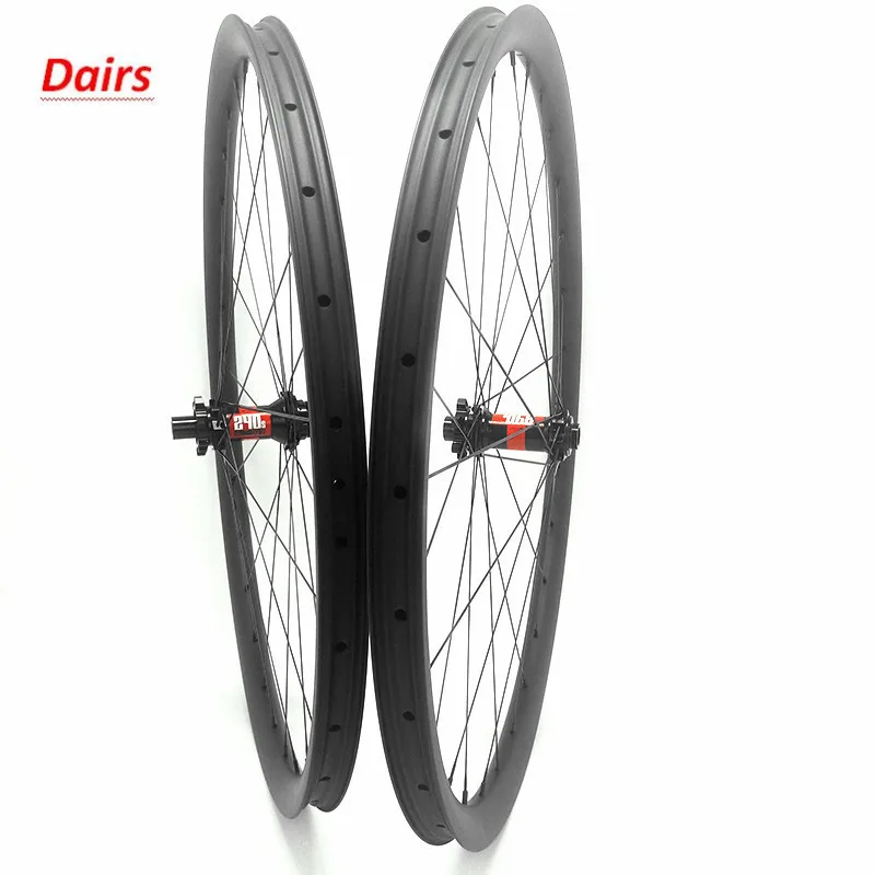 Cheap 27.5er carbon mtb disc wheels XC 30x30mm tubeless bicycle wheelset DT240S Straight pull boost 110x15 148x12 mtb bike disc wheels 0