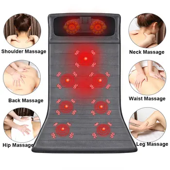 

Household Massage Mattress Cervical Massager Neck Waist Back Kneading Vibration Hot Multifunctional Body Massage Mat