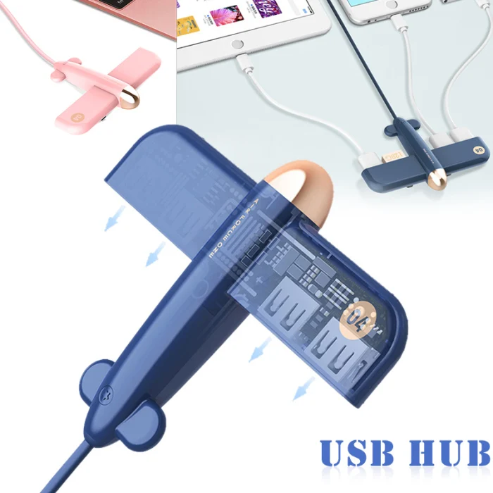 USB концентраторы 5V 0.5A 4 USB интерфейсы самолет расширитель мини портативный концентратор данных ING-SHIPPING