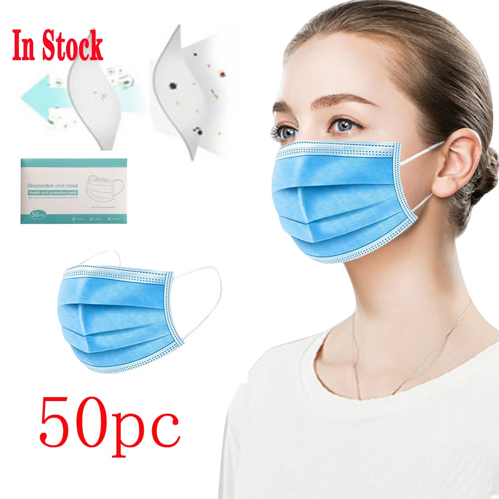 10-50 шт Mascarilla Desechable Envio Desde España Mascarillas Lavables Y Reutilizables mаscaras Faciales | Аксессуары для