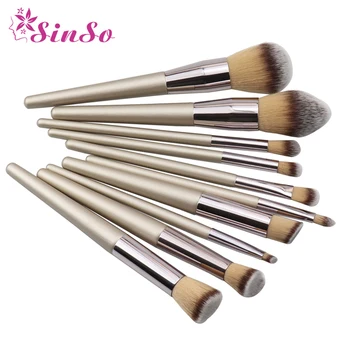 

SinSo Champagne Makeup Brushes Set Foundation Powder Blush Eyeshadow Concealer Lip Eye Make Up Brush Kit Cosmetics Beauty Tools