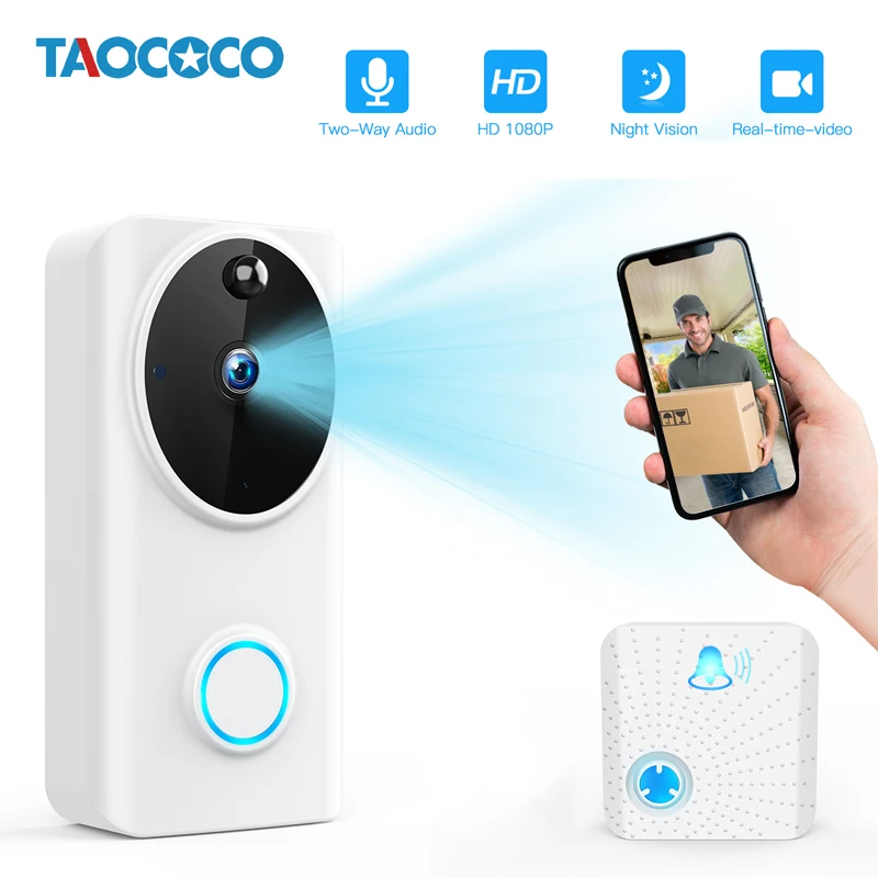 

1080P 2.0MP Waterproof Doorbell Camera WIFI Video Intercom Video Door Phone Wireless IP Camera Alarm Infrared Security Cameras