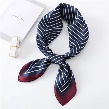 

Luxury Brand Scarf Silk Square Women Hair Sacrf Female Bandana Accessories Shawls 70*70 Neckerchief Neck Handkerchief Summer