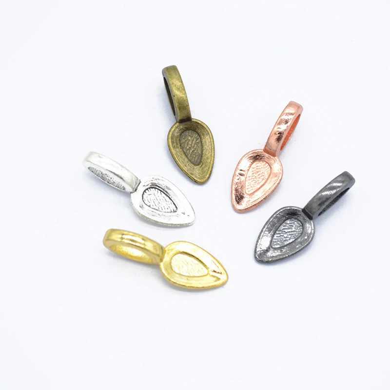 

50pcs 21x8mm Oval Leaf Shape Cabochon Base Pendants Jewelry Scrabble Glue Paste DIY Charms Making Jewelry Finding