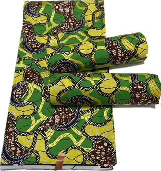 

New Arrival Guaranteed Veritable gold Wax African Ankara Real Wax Ghana Wax 6 Yards African Printed Fabric golden wax