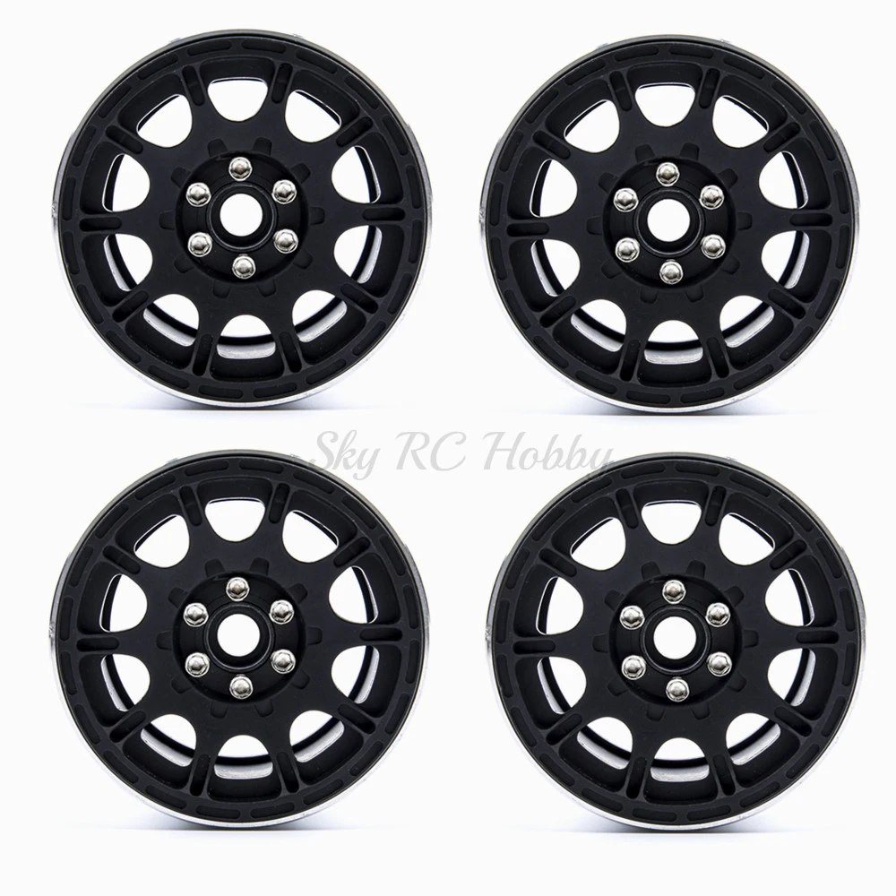 

4PCS 2.2" Wheel Rim Hub Aluminum Alloy Beadlock for 1/10 RC Car Crawler 1:10 Axial SCX10 TRX4 Wraith 90018 # 25