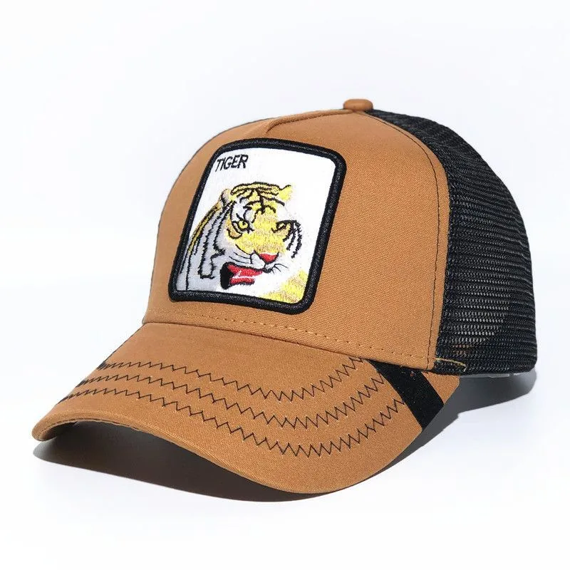 New Baseball Cap Animal EmbroideryAnime Cute Embroidery Summer Mesh Men's Ms. Outdoor Sunshade Truck Driver hats FITS Goorin² - Цвет: 37