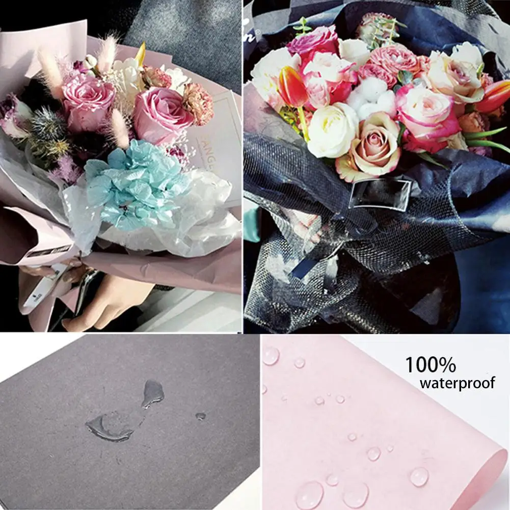 20Pcs/Set Waterproof Florist Store Flower Gift Packaging Paper Bouquet Wrapping Paper Home Decor