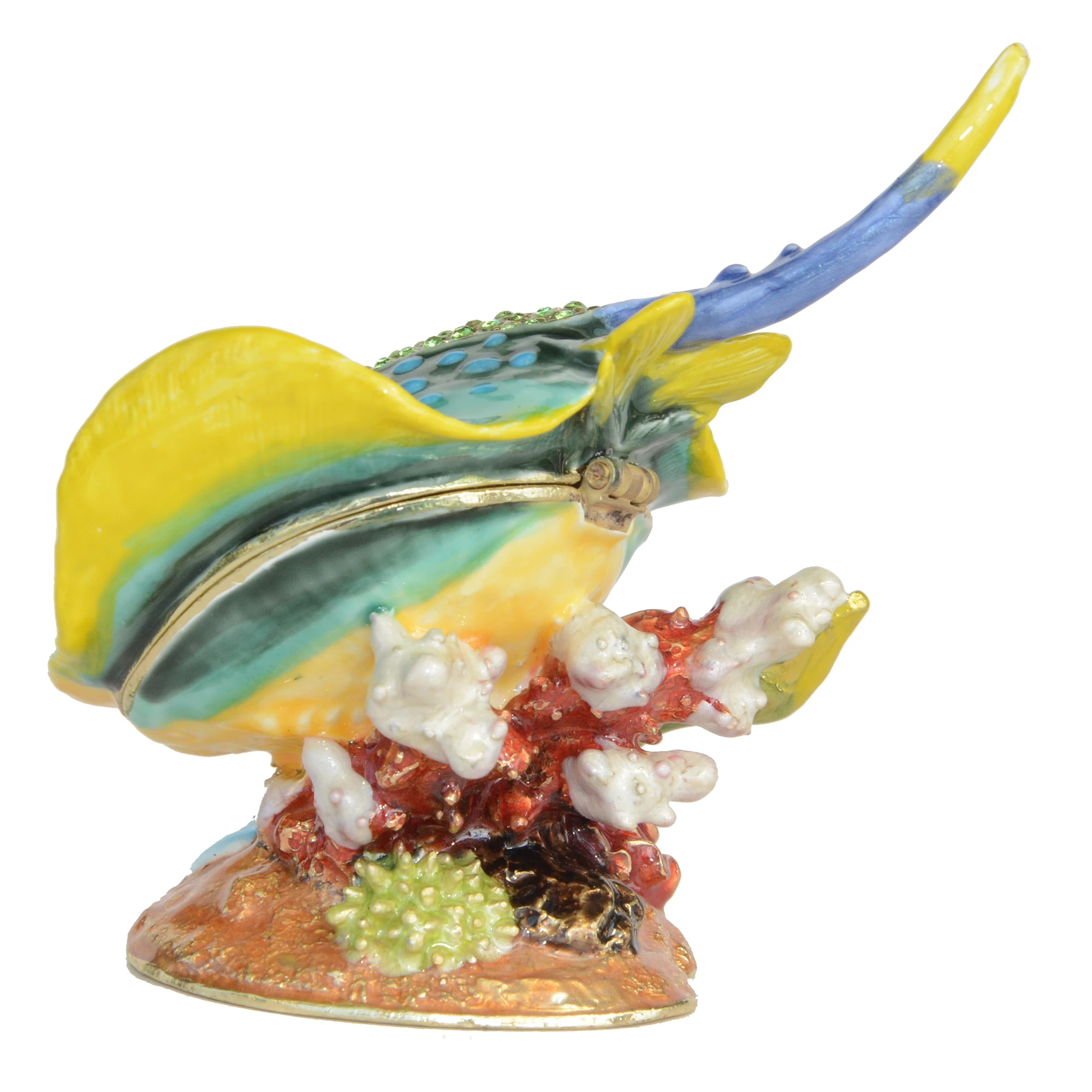Stingray Fish Trinket Jewellery Box, Nautical Decoration, Novelty Gift, Ring, Earring Holder