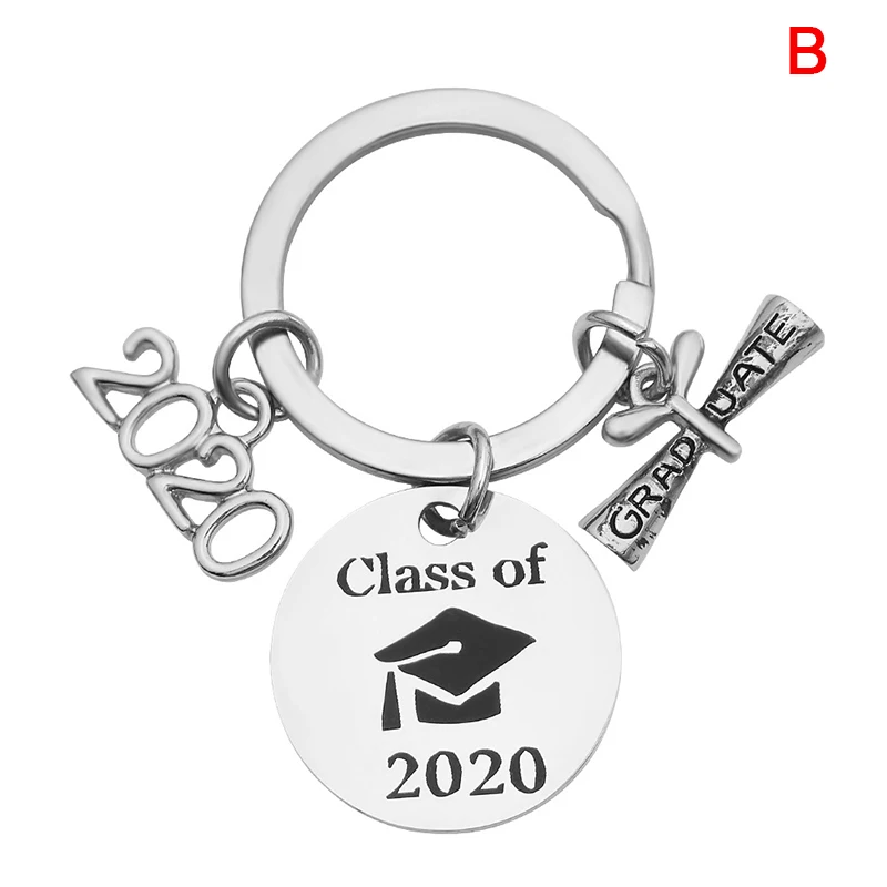Персонализированные выпускные брелки класса памятные брелки для ключей старшеклассницы, выпускные Llaveros подарки 3 цвета - Цвет: B