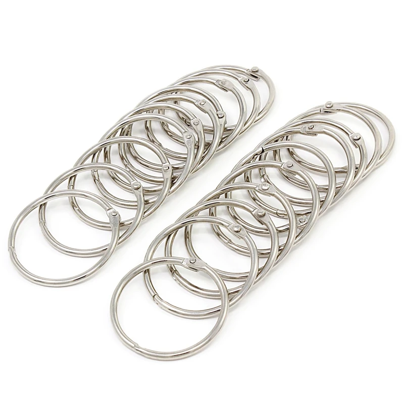 

100Pcs Loose Leaf Binder Rings Key Rings Book Rings Binder Rings for Scrapbook/Album/Craft