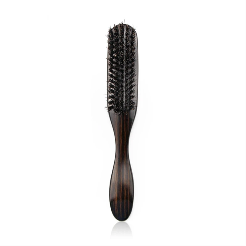 

Natural Boar Bristle Beech Wood Handle Mustache Beard Brush Bristle Beard Brush Men's Beard curved Hair Comb Brush G0327