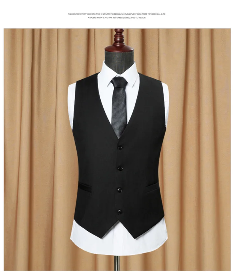 Men Suit Waistcoat Men'S Wear Slim Fit Omega-Fertilizer Plus-sized Best Man Suit Vest