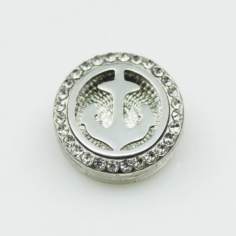 New 10pcs Aromatherapy Button Locket Magnetic Stainless Steel Essential Oil Diffuser Snap Button Fit 18MM Snap Bracelet Jewelry