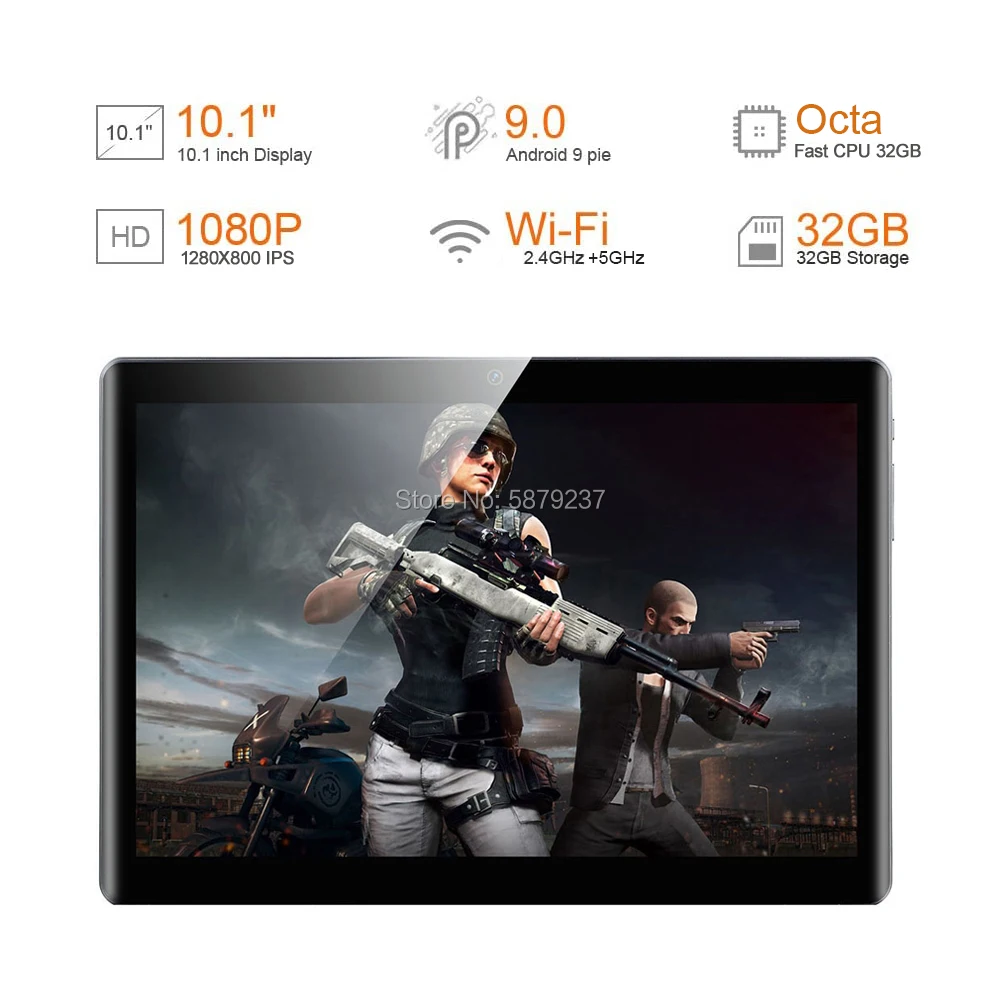 Планшетный ПК глобальная версия 10 дюймов 4G LTE Android 9 0 Восьмиядерный 2 ГБ + 32 IPS WiFi