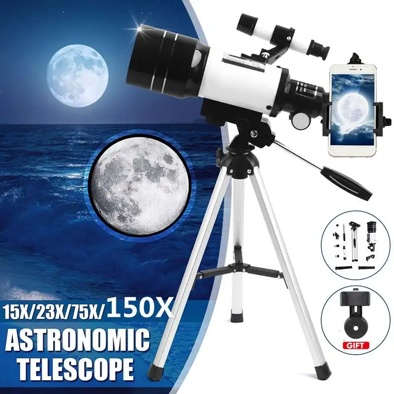 150X Refractive Space Telescope Outdoor Travel Professional Astronomical Monocular Spotting Scope with Tripod for Kids | Инструменты