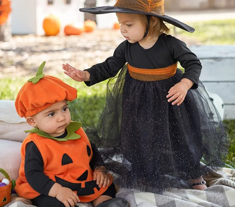 Halloween Costumes Toddler Baby Pumpkin Costume Childern Cute Cosplay for Baby Girl Boy Fancy New Year Carnival Party Dress