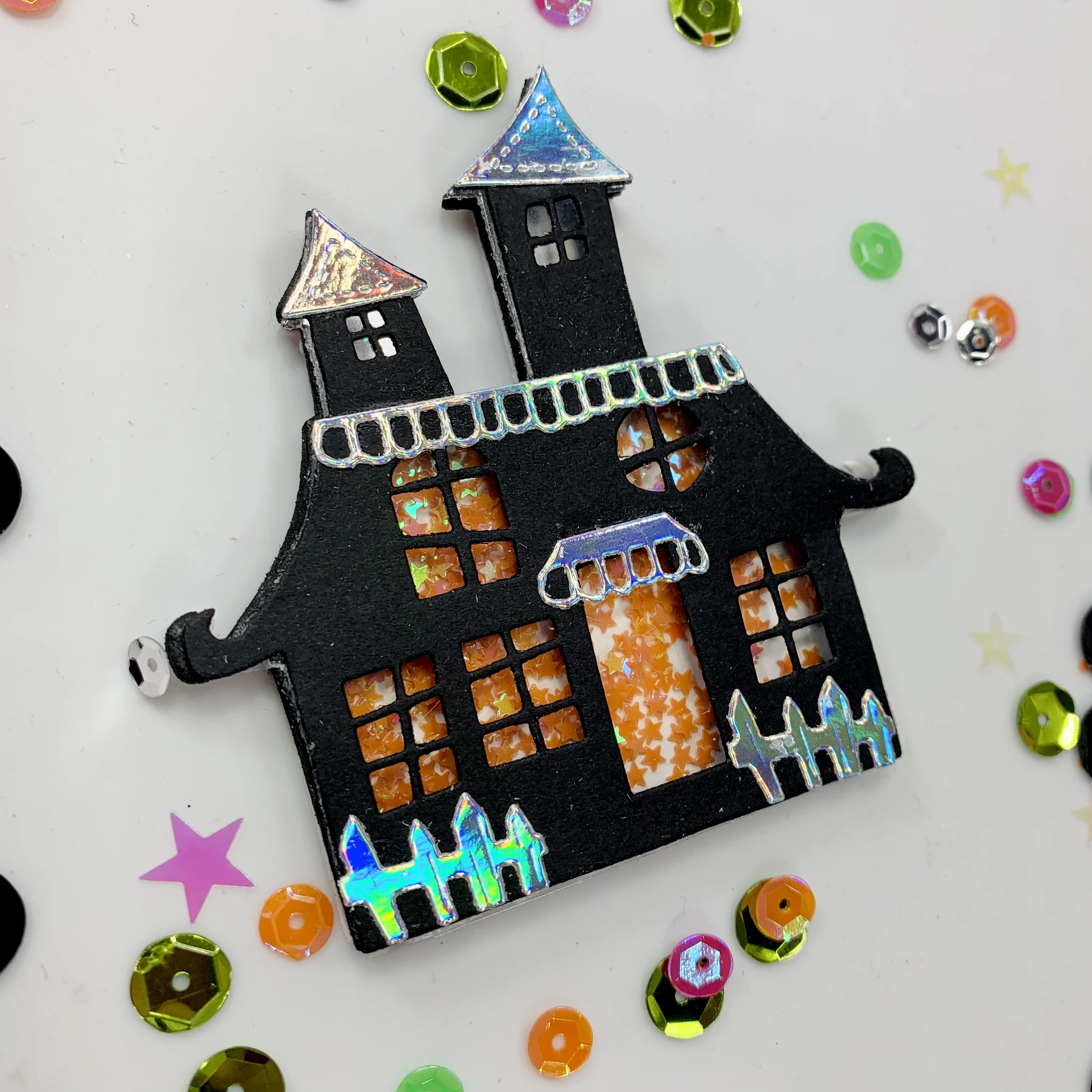 Spukhaus Shaker Metall Schneiden Stirbt Schablonen für DIY Scrapbooking fotoalbum Dekorative Präge DIY Papier Karten
