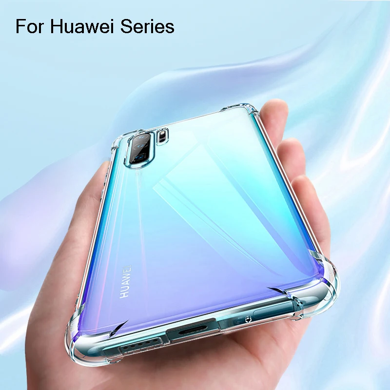 Противоударный чехол для huawei P30 P20 lite Mate20 Mate10 Pro P Smart 2019 на Honor 10 20 pro Прозрачный