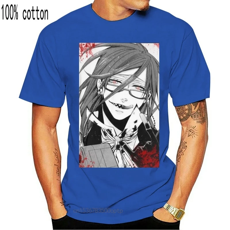 Сапоги для косплея Темный дворецкий футболка кровавый Grell Sutcliff мужчин Пляжная с