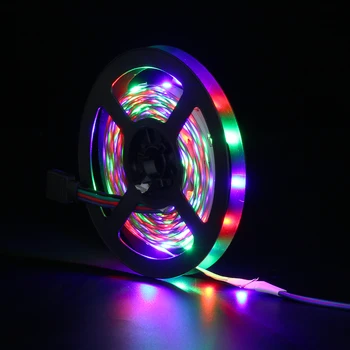 

16FT Flexible LED Strip Light 10M 3528 SMD RGB 300 LED Strip RGB Multicolor Light String Tape Key IR Remote Control For Party De