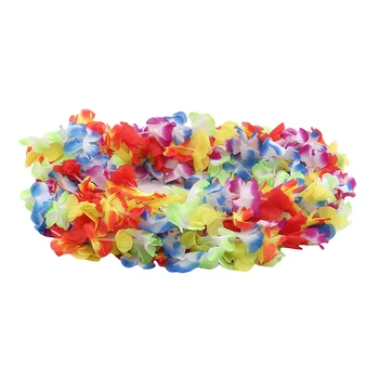 

10pcs Hawaii Christmas Wreath Door Decoration Hawaiian Party Artificial Flower Garland Necklace