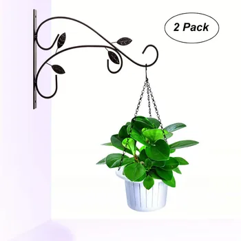 

2 Pack New Metal Plant Hanging Bracket Hook Garden Wall-mounted Flower Hanging Hooks Sturdy Wall Plant Hangers Indoor Outdoor
