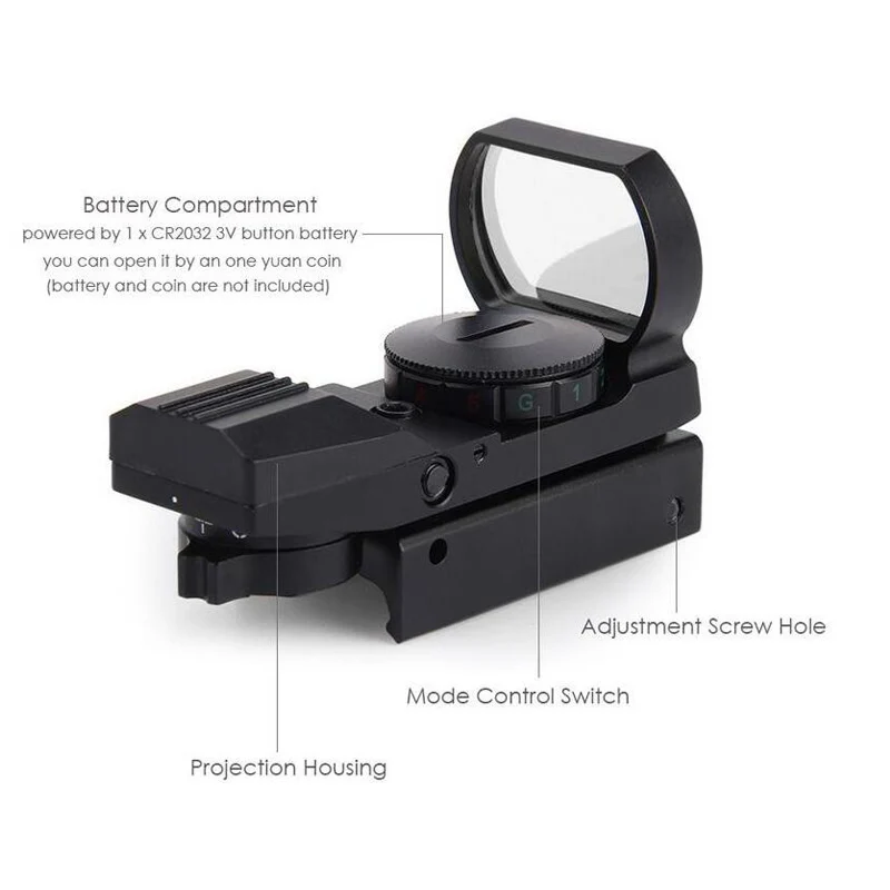 Лидер продаж 20 мм рельсовый прицел Охотничья оптика голографный с красной точкой