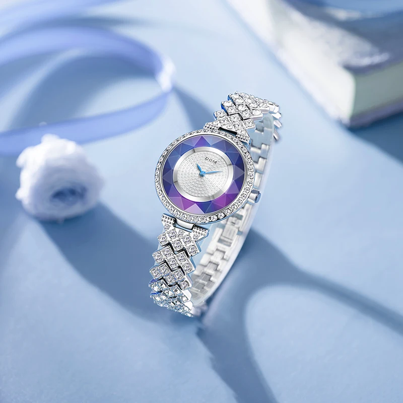 DOM Fashion Women's Watch Diamond-set Fashion women's waterproof watch G-1373