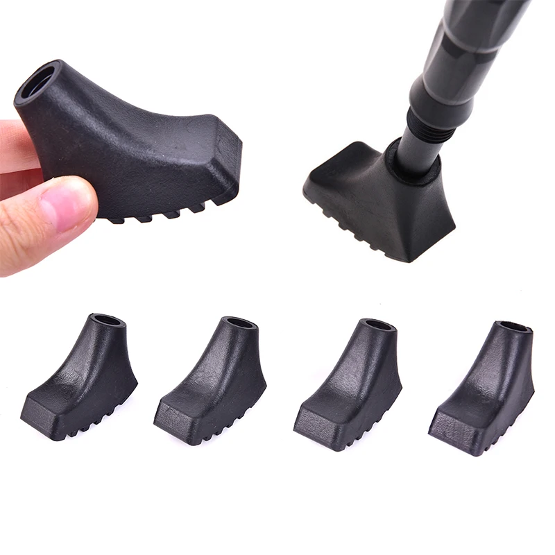 4Pcs Trekking pole nordic walk stick cane climb replacement alpenstock outdoor camp hike protector cap tip rubber hot | Спорт и
