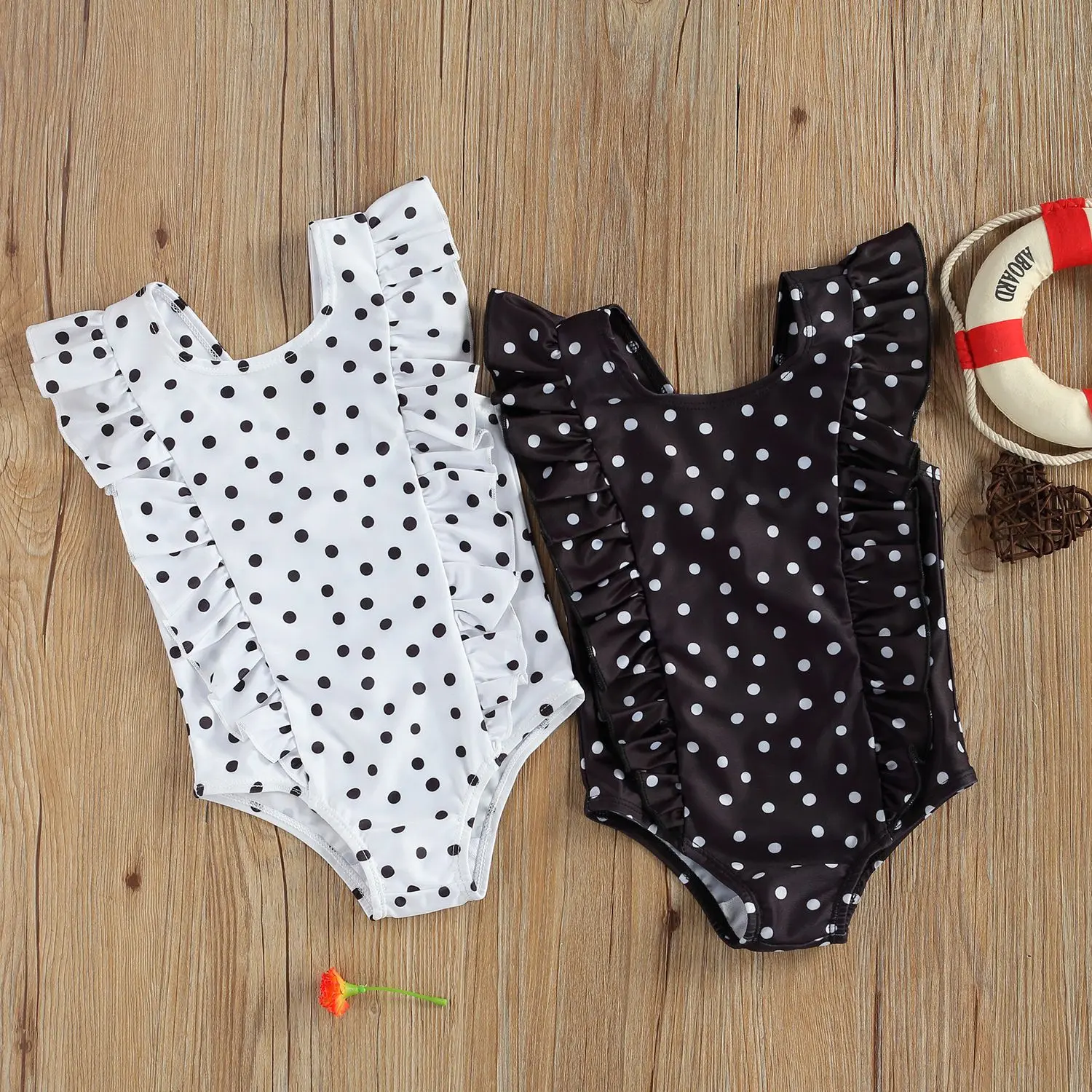 05y Kids Baby Girls Swimwear 2021 Summer Polka Dot Ruffle Bikini