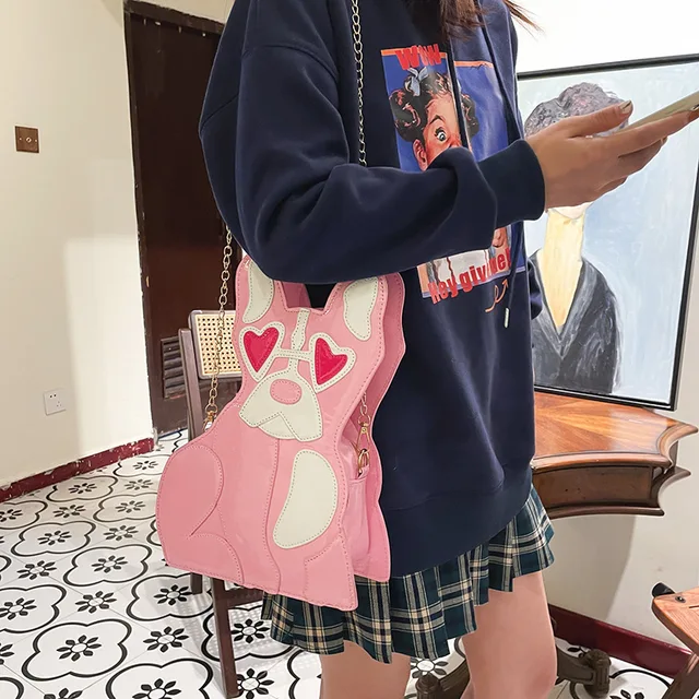 Cartoon Small Bags for Women 2021 New Cute Girl Shoulder Bags Fashion Chain Hip Hop Patent Leather Unusual Party Messenger Bag 3