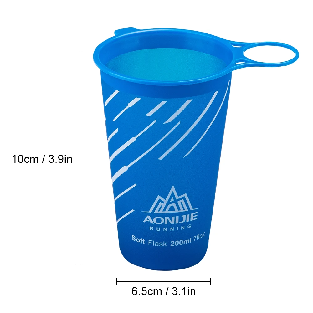 AONIJIE 200 мл BPA БЕСПЛАТНО складная мягкая чашка воды для спорта на открытом воздухе марафон Велоспорт Кемпинг бег