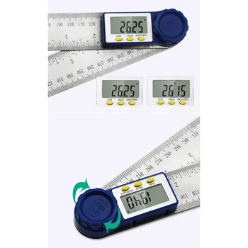 

Straight Digital Protractor Square Inclinometer Carpentry Tools 2-in-1
