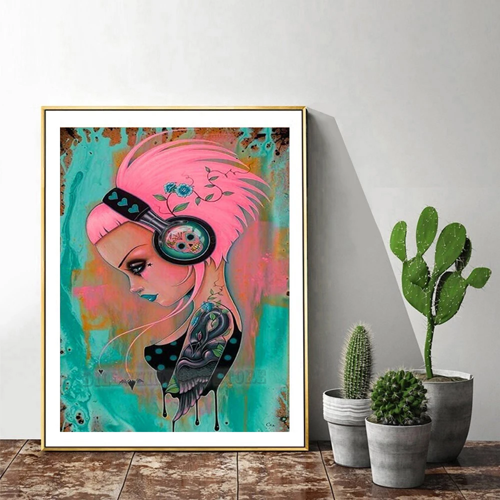 HUACAN-cones-Diamante-Bordado-Pintura-Diamante-Nova-Pra-a-Pedras-Meninas-Fotos-Com-Strass-Diamante-Mosaico