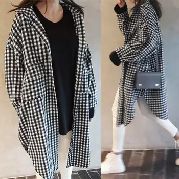 

ZANZEA 2020 Vintage Autumn Shirts Women's Check Blouse Long Sleeve Blusas Female Plaid Tunic Button Down Tops Plus Size Chemise